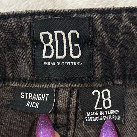 Low Rise Black Straight Leg Women's Jeans - Picture 2 of 5